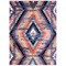 Chaudhary Living 4' x 6' Geometric Area Throw Rug - Navy Blue and Pink